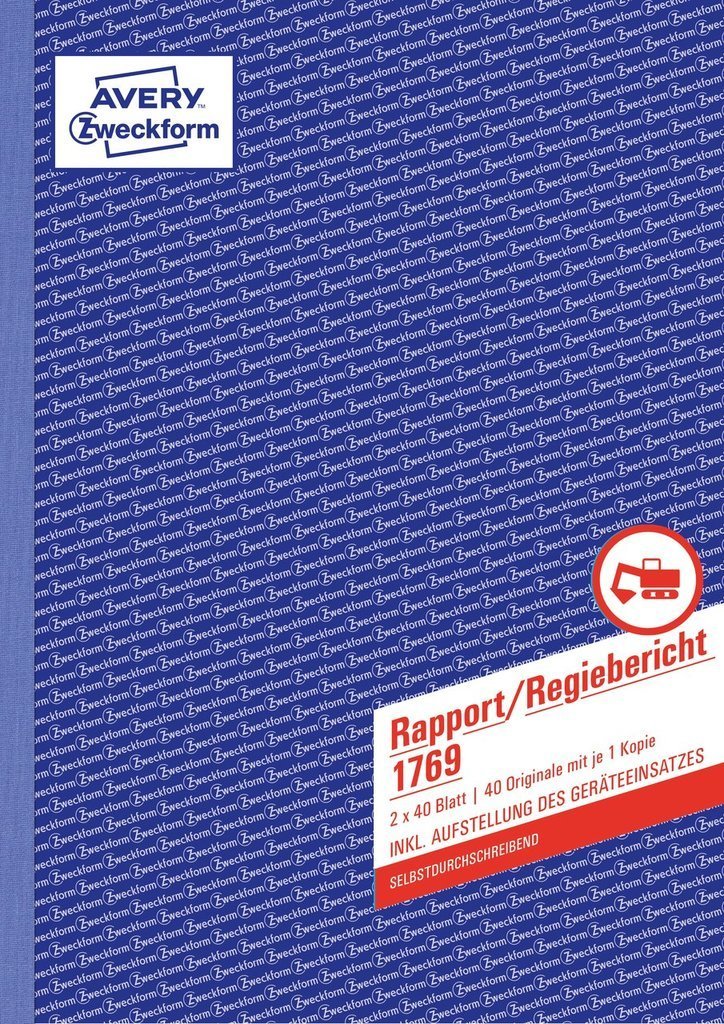 Avery Zweckform Rapport/Regiebericht - 40 Hoja - A4 (210 X 297 Mm)