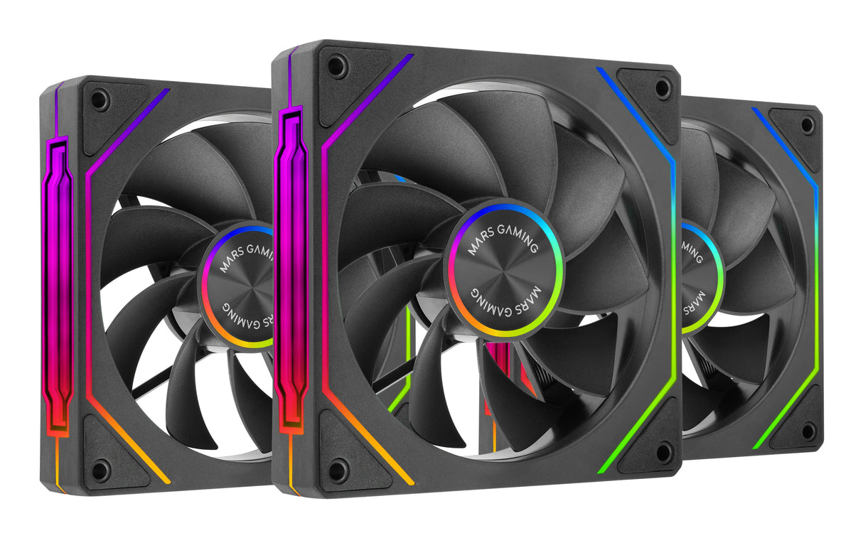 EAN 8435693111627 - Mars Gaming MF-LINKFINITYKIT2R Carcasa del ordenador Ventilador 12 cm Negro 3 pieza(s) imagen 5