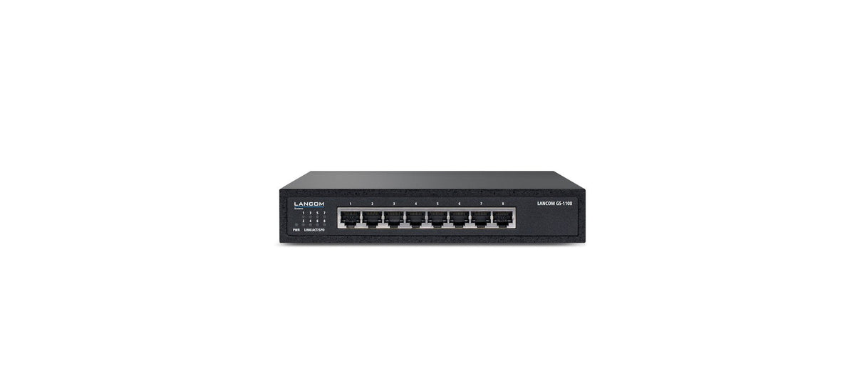 Switch Lancom Systems Gs-1108 No Administrado L2 Gigabit Ethernet [10/100/1000] Negro