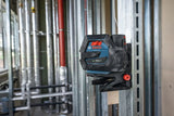 Bosch Professional Láser Combinado A Batería Gcl 12v-50-22 Cg Professional, Láser De Líneas Cruzadas Azul/Negro, Líneas Láser Verdes Y Puntos De Plomada, Incl. Soporte Giratorio Rm 20 0601066s00