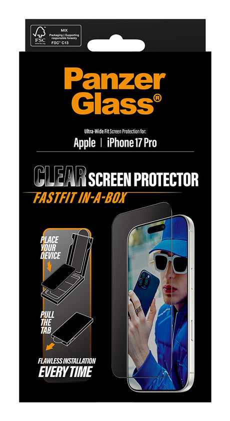 EAN 5715685026690 - PanzerGlass ® Screen Protector iPhone 17 Pro | Ultra-Wide Fit w. FASTFIT IN-A-BOX Protector de pantalla A imagen 3