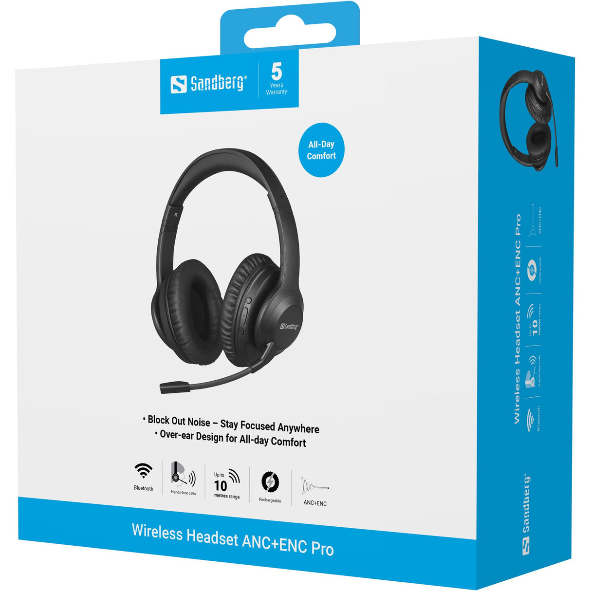 EAN 5705730126451 - Sandberg 126-45 auricular y casco Auriculares Inalámbrico Diadema Música/uso diario Bluetooth Negro imagen 10
