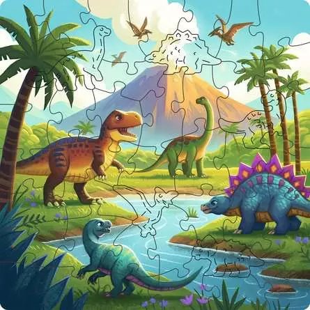 Ravensburger Wooden Puzzles Kids - Dinosaur Welt 44 Parts 12004084