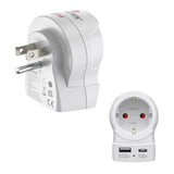 Hama Reiseadapter,  Eu To Us , Usb-C (Pd), 20 W