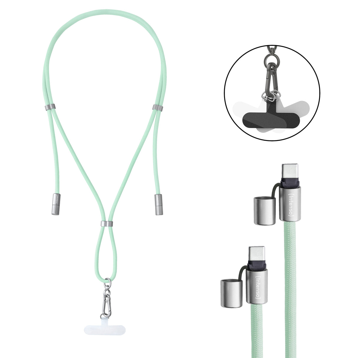 EAN 4034303037131 - Intenso Handykette als Lade- + Datenkabel USB-C bis 1,65m grün cable USB USB C Verde imagen 1