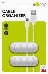 Juego De 2 Piezas Para Organizar Y Sujetar Cables, Extraíble, Gestión De Cables 4 Ranuras, Blanco, Blister
