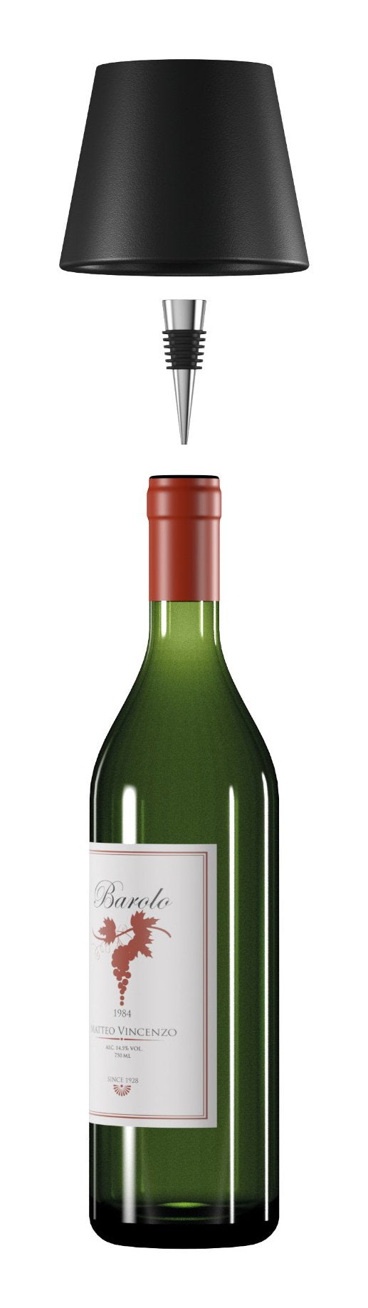 Realpower Led-Tischlampe Dimmbar Kalt Warm Con Akku, Negro