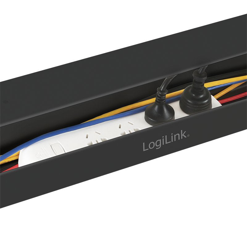 Logilink Kab0070 Organizador De Cables Bandeja De Cables Escritorio Negro 1 Pieza(S)