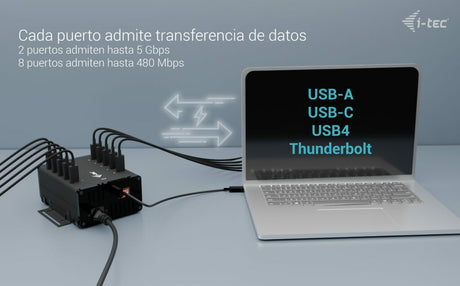 EAN 8595611706301 - i-tec CACHRGHUB10C cargador de dispositivo móvil Universal Negro Corriente alterna Carga rápida Interior imagen 4