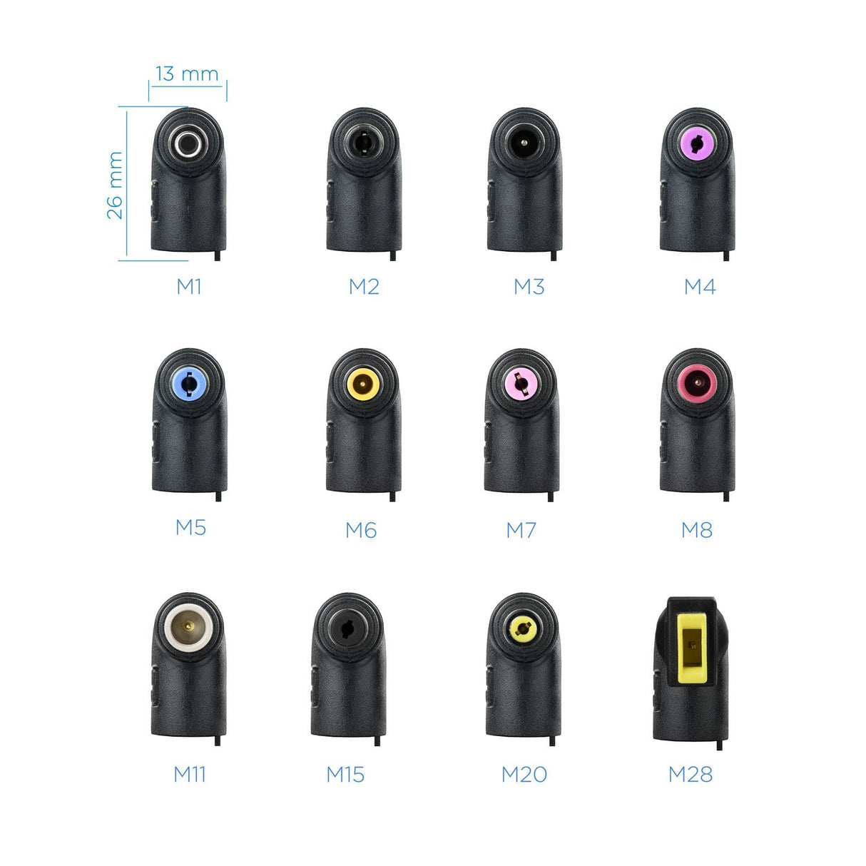 Tooq Cargador Universal Automatico Para Portatil 90w - 2x Usb - 12 Adaptadores - Voltaje 12-20v