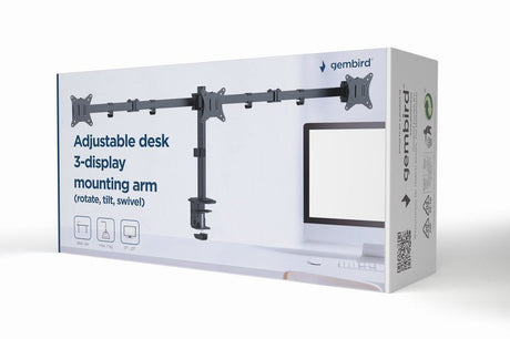 EAN 8716309126267 - Gembird MA-D3-01 soporte para monitor 68,6 cm (27") Escritorio Negro imagen 1