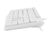 Teclado Ingles Natec Nautilus Us Slim Blanco Nkl-1951