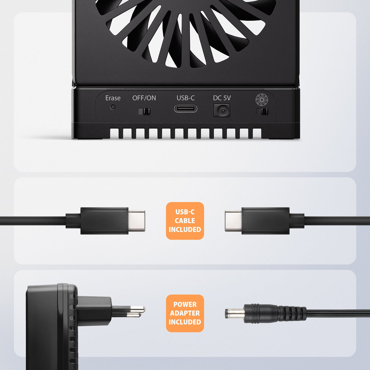 Adsa-M2c44 Stacja Dokujaca Usb4 Dla 4x M.2 Nvme Ssd Z Funkcja Klonowania Dysków Bez Komputera