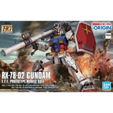 Bandai [026] Hg 1/144 Rx-78-02 Gundam (Gundam The Origin Ver.) Figura De Acción De Juguete