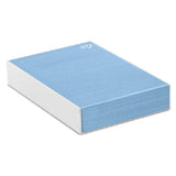 Seagate One Touch 5tb External Hdd With Password Protection Light Blue Stkz5000402