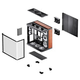 Caja Atx Jonsbo Tk-4 Wood Cristal Templado Negro