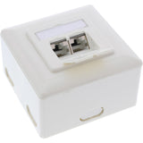 Inline Wall Plate Cat.6a Montaje En Superficie 2x Rj45 Hembra Ral9010 Blanco
