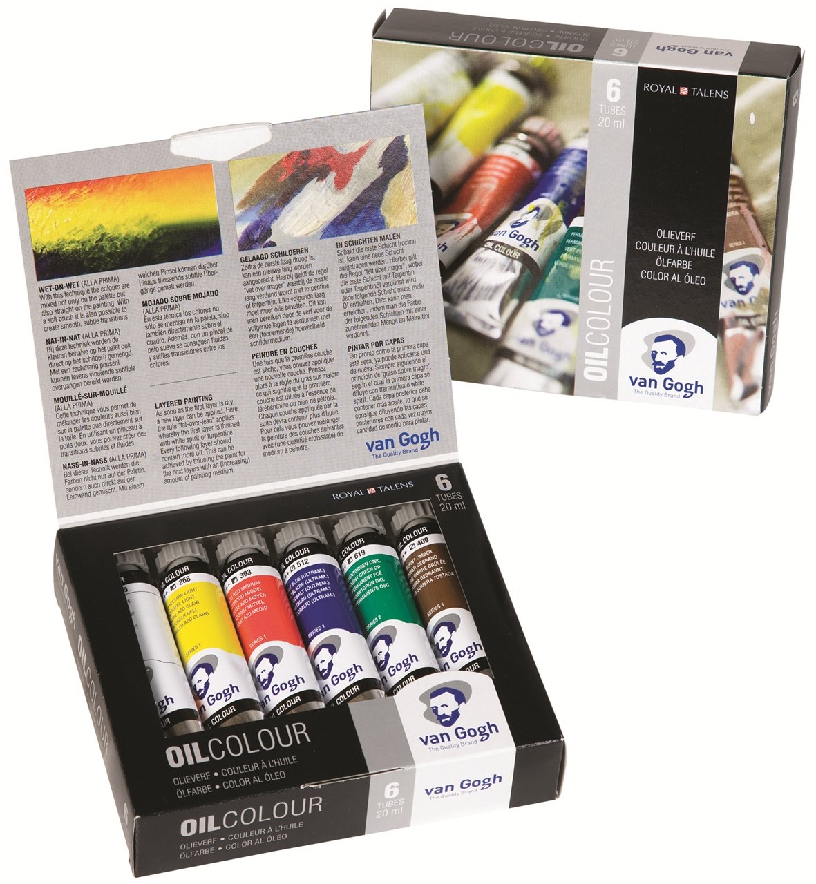 Talens Van Gogh Set De Iniciación Pintura Al Óleo De 6 Tubos De 20ml Colores Surtidos