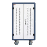Techly I-Cabinet-30duty Carrito Y Armario De Dispositivo Portátil Carro De Gestión Y Carga Para Dispositivos Portátiles Blanco, Azul