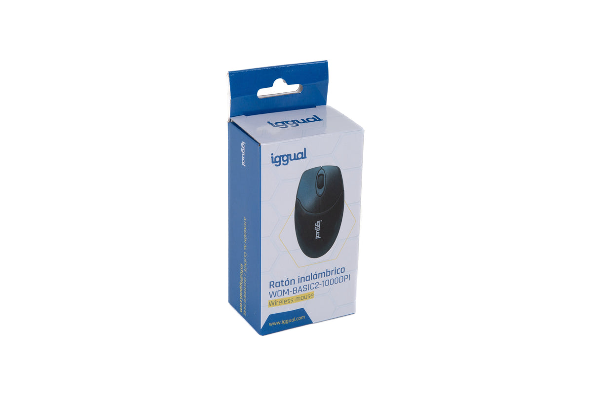 Iggual Ratón Inalámbrico Wom-Basic2-1000dpi Negro