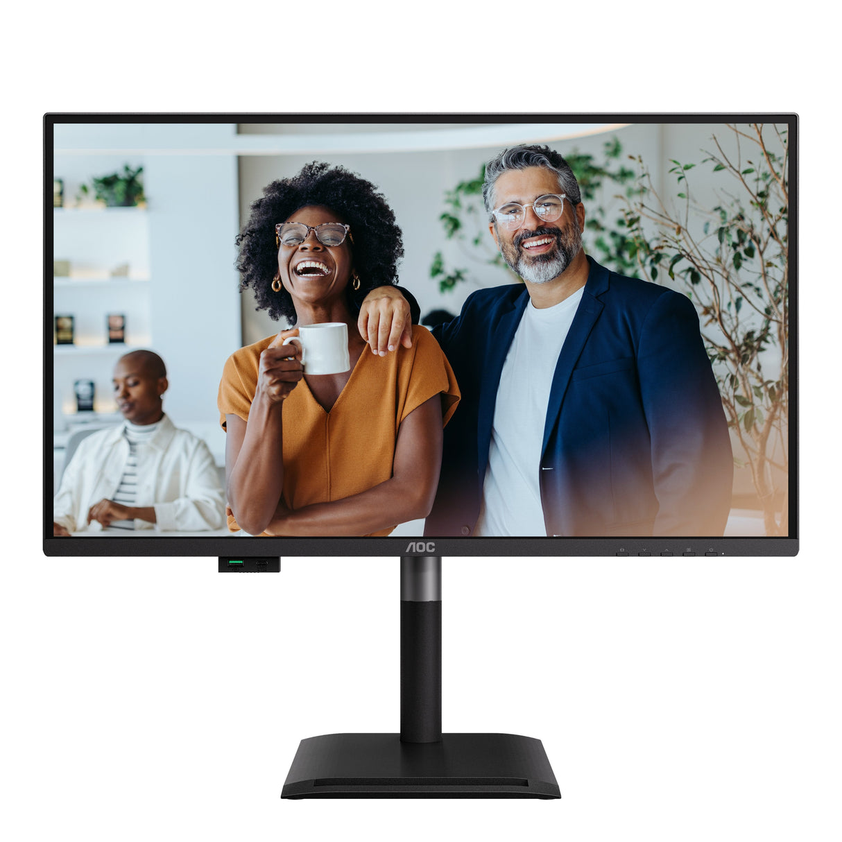 Aoc Q27p4cv 27" Ips Qhd 120hz 4ms Hdmi 2.0 Dp Usb C Dp Alt Mode Pd 96w Has