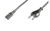 Netkabel 1,8m Europastik,  Transistorradio C7, Sort,