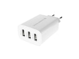 Conceptronic Cargador 3port 30w,Usb-A Blanco