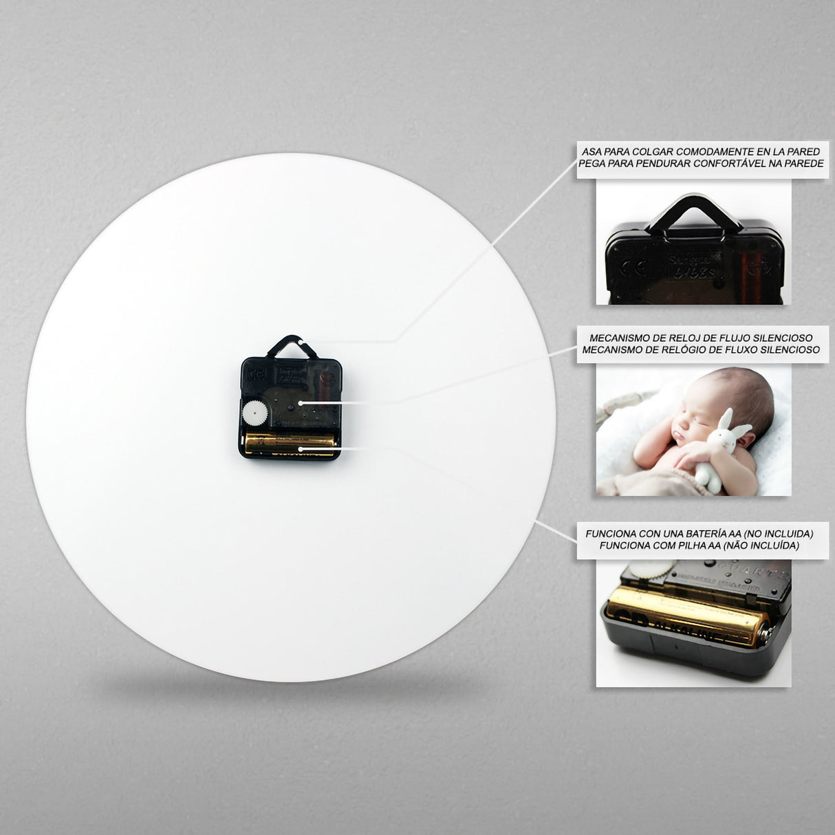 Reloj De Pared Leotec Brillo Capitán América Azul