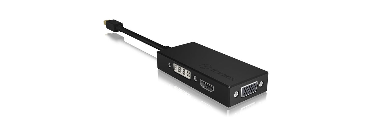 EAN 4250078165651 - ICY BOX IB-AC1032 Mini DisplayPort DVI-D + VGA (D-Sub) + HDMI Negro imagen 2