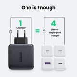 Ugreen Usb-A+3xusb-C 100w Gan Tech Cargador Rápido De Pared Ue Negro