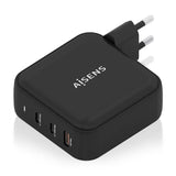 Aisens Cargador Gan 140w, 2xusb-C Pd3.1 Qc4.0, 1xusb-A Qc3.0, Negro