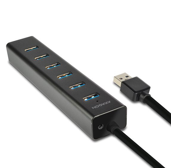 EAN 8595247903150 - Axagon HUE-SA7BP hub de interfaz USB 3.2 Gen 1 (3.1 Gen 1) Type-A 5000 Mbit/s Negro imagen 11