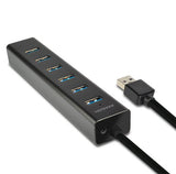 EAN 8595247903150 - Axagon HUE-SA7BP hub de interfaz USB 3.2 Gen 1 (3.1 Gen 1) Type-A 5000 Mbit/s Negro imagen 11
