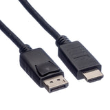 EAN 7611990133680 - ROLINE 11.04.5782 adaptador de cable de vídeo 3 m DisplayPort Negro imagen 2