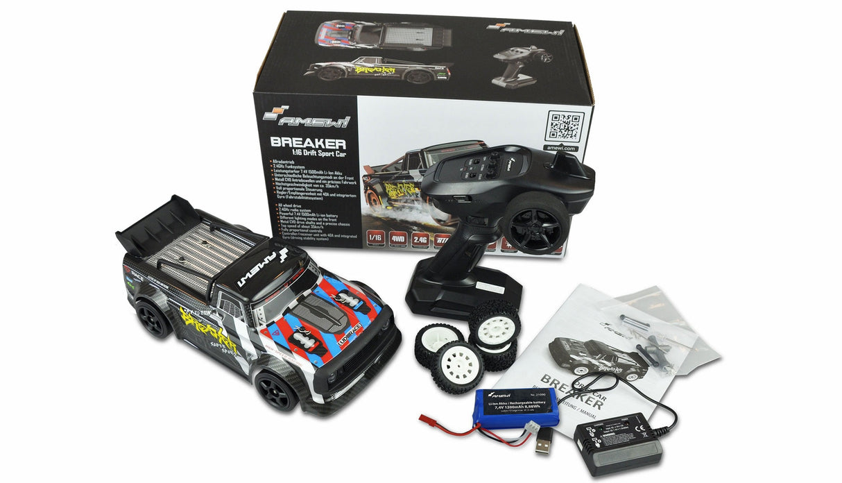 Amewi Rc Auto Drift Sports Car Breaker Pro Liion 1200mah/14+