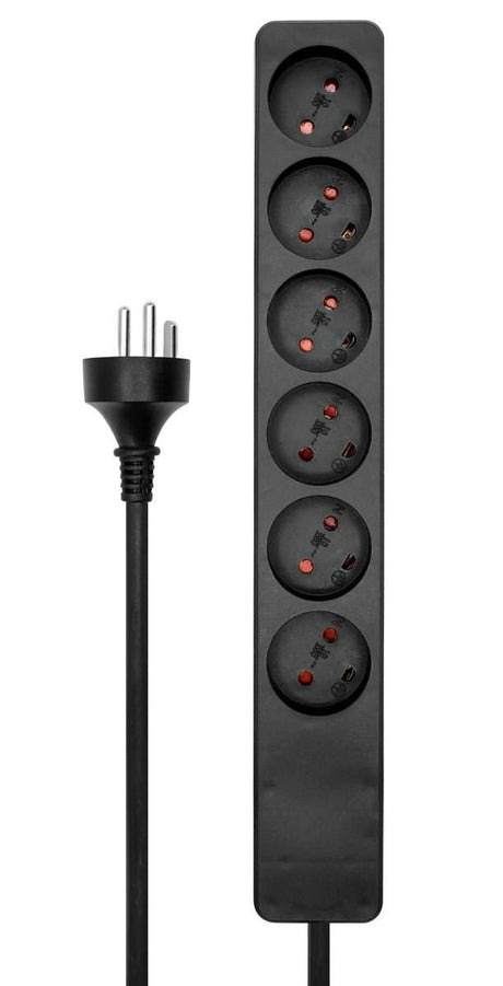 EAN 5715063118658 - Microconnect MC-GRU0603DKB base múltiple 3 m 6 salidas AC Interior Negro imagen 2