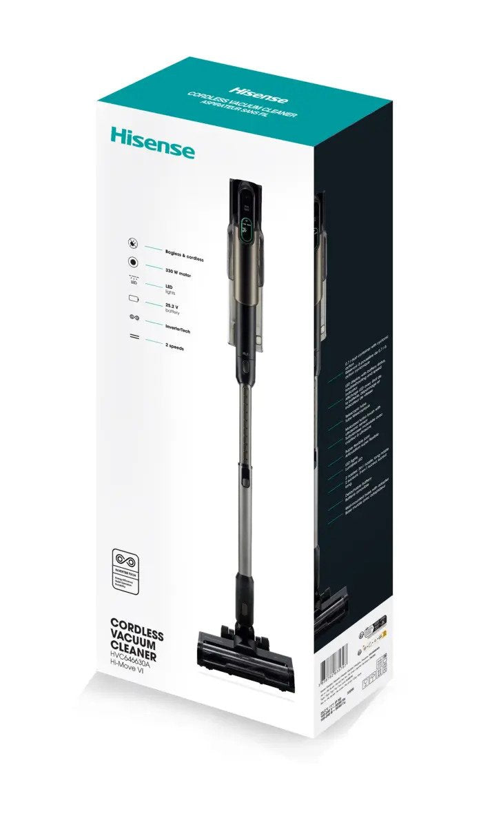 EAN 3838782835797 - Hisense HVC646630A Aspiradora escoba 2 en 1 Batería Secar HEPA Sin bolsa 0,701 L 330 W Negro imagen 15