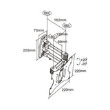 Soporte De Pared Inline Para Tft / Led / Plasma 58 - 107 Cm 23 - 42" Máx. 30 Kg