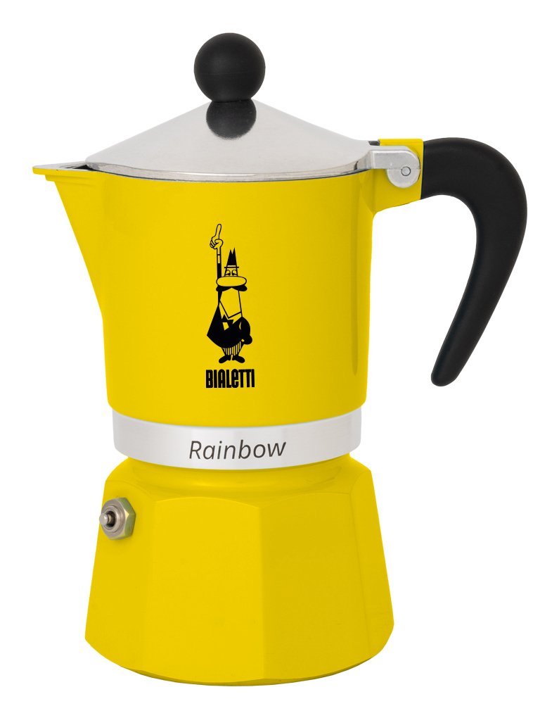 EAN 8006363018555 - Bialetti Rainbow Cafetera italiana Negro, Amarillo imagen 1