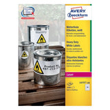Avery Zweckform Resistente A La Intemperie Folienetiketten 63,5 X 33,9 Mm