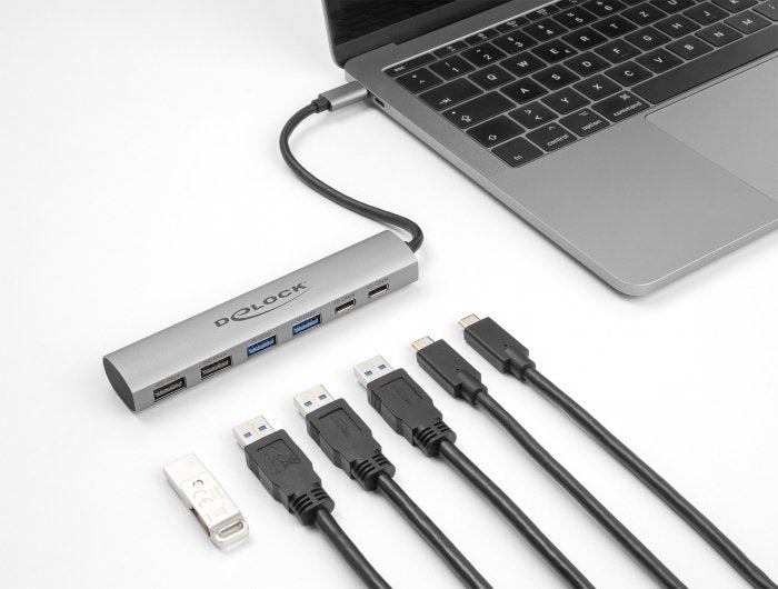 EAN 4043619642328 - DeLOCK 64232 base para portátil y replicador de puertos Alámbrico USB 3.2 Gen 1 (3.1 Gen 1) Type-A + Type imagen 2