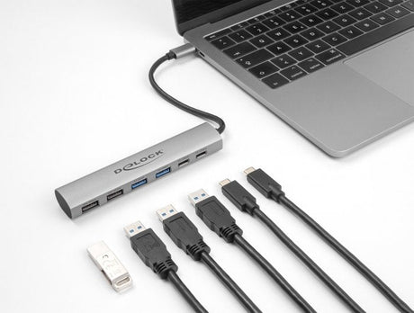 EAN 4043619642328 - DeLOCK 64232 base para portátil y replicador de puertos Alámbrico USB 3.2 Gen 1 (3.1 Gen 1) Type-A + Type imagen 2