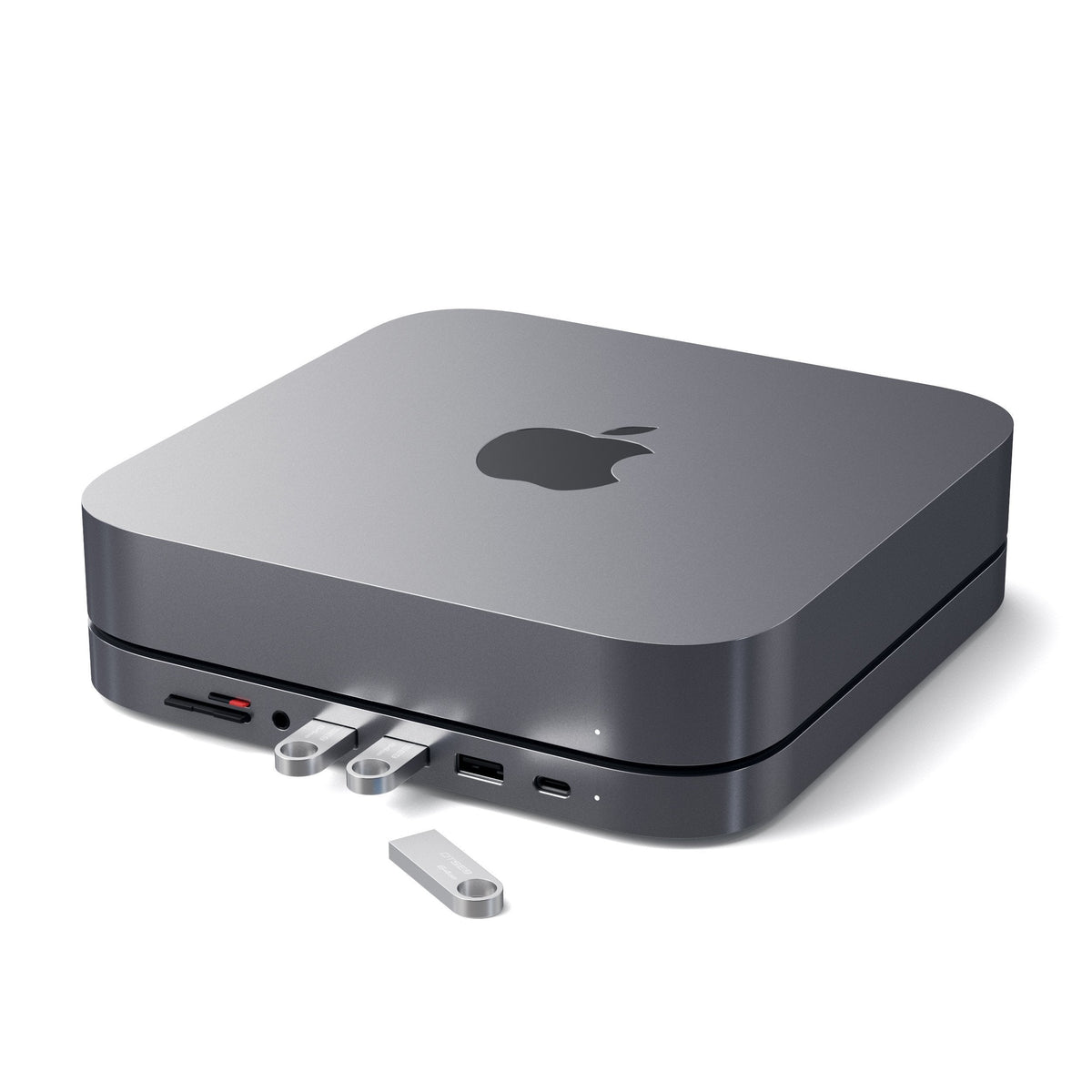 Satechi Aluminum Do Mac Mini Usb-C (Usb-C, 3x Usb-A, Czytnik Kart Micro/Sd, Jack Port) (Gwiezdna Szarosc)