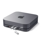 Satechi Aluminum Do Mac Mini Usb-C (Usb-C, 3x Usb-A, Czytnik Kart Micro/Sd, Jack Port) (Gwiezdna Szarosc)