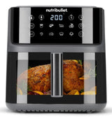 Freidora Nutribullet Air Visión De Crisplita Negro/Plata, 2,000 Vatios, Canasta 8 Litros, Con Ventana De Visualización 0c12500004
