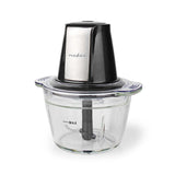 Nedis Picadora De Alimentos 500w 1l Cristal 1 Ajuste De Velocidad Negro / Plata