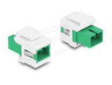 Keystone Modul Sc Simplex Buchse Zu Sc Simplex Buchse Grün   Weiss