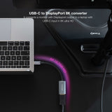 Conversor Usb-C A Dp 8k Aluminio Gris 15 Cm