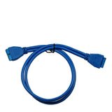 Inter-Tech Cable 1x Usb3.0m 20pin -> 1x Usb3.0 F 20 Pin 0,5m