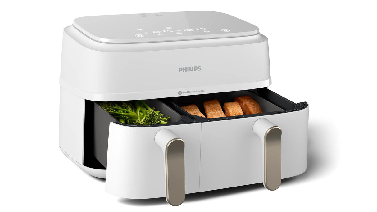 EAN 8720389035579 - Philips 3000 series NA353/10 freidora 9 L Independiente 2750 W Freidora de aire caliente Plata, Blanco imagen 4
